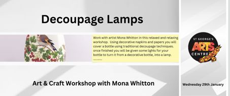 Decoupage Lamps - A Workshop with Mona Whitton