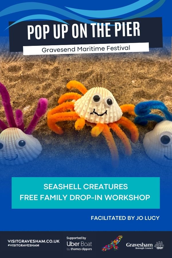 Seashell Creatures Drop-in family workshop. A Maritime Festival Event.